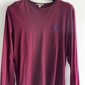 Burberry Deep Red Long Sleeve Shirt